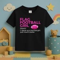 Flag Football Girl Definition Toddler T-Shirt thumb 3