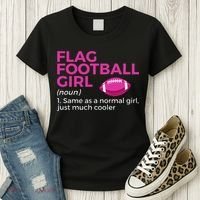 Flag Football Girl Definition Women's T-Shirt thumb 3