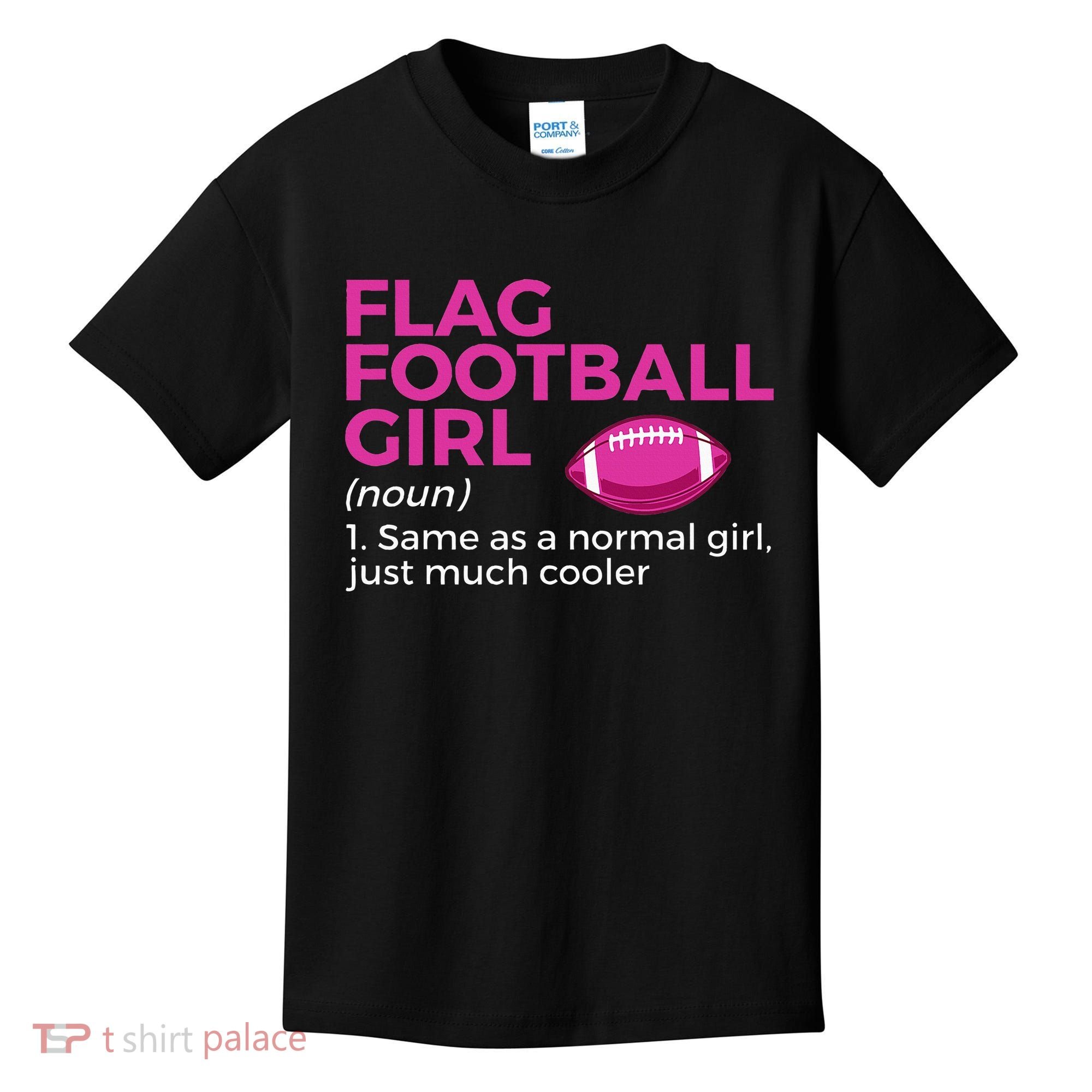 Flag Football Girl Definition Kids T-Shirt