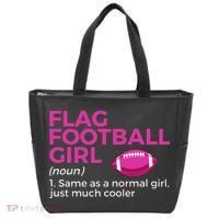 Flag Football Girl Definition Tote Bag thumb 0