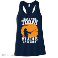 Funny Fishing Gifts for Fisherman Dad cant work Today Women's Tank Top thumb 0