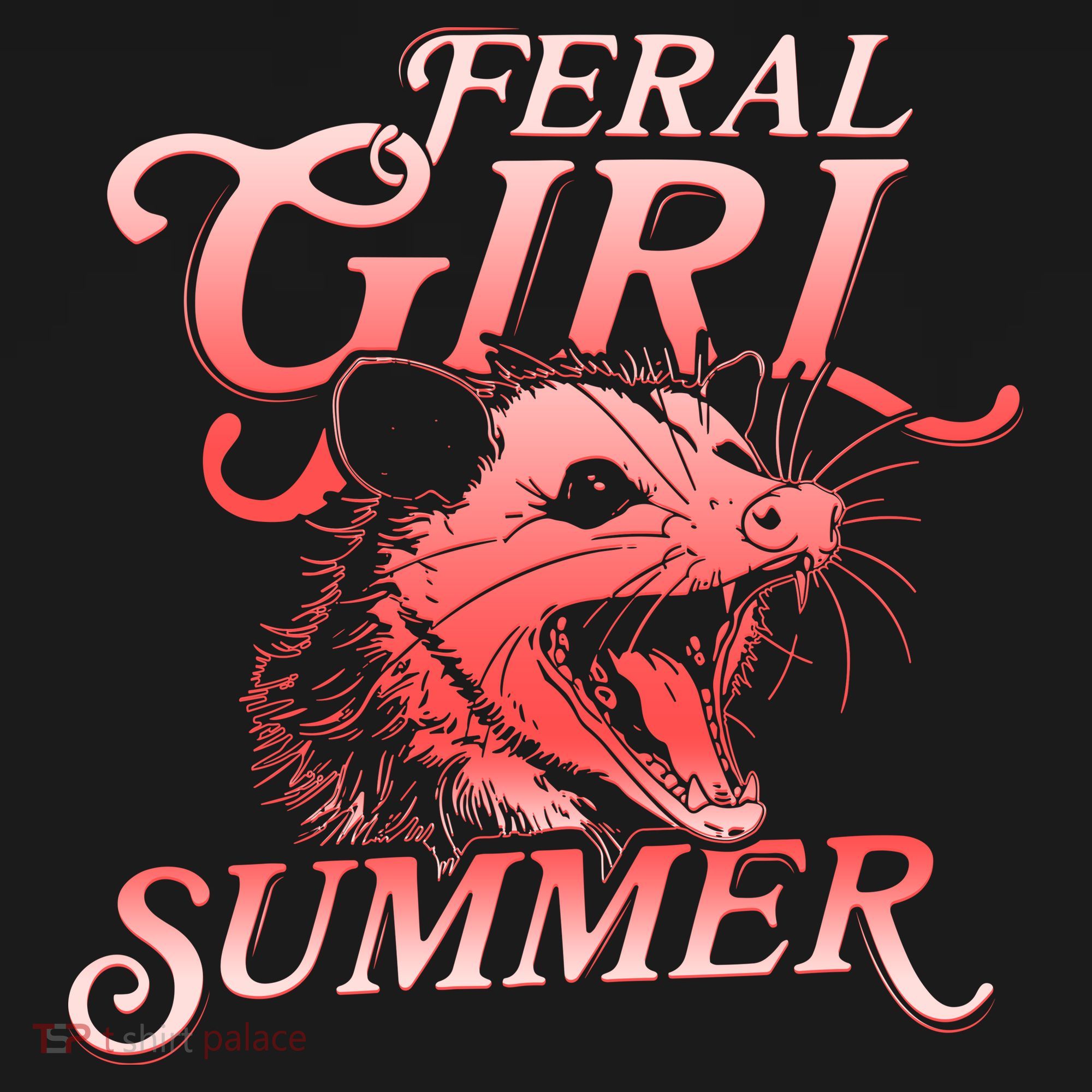 Funny Feral Girl Summer Opossum Women's Tank Top