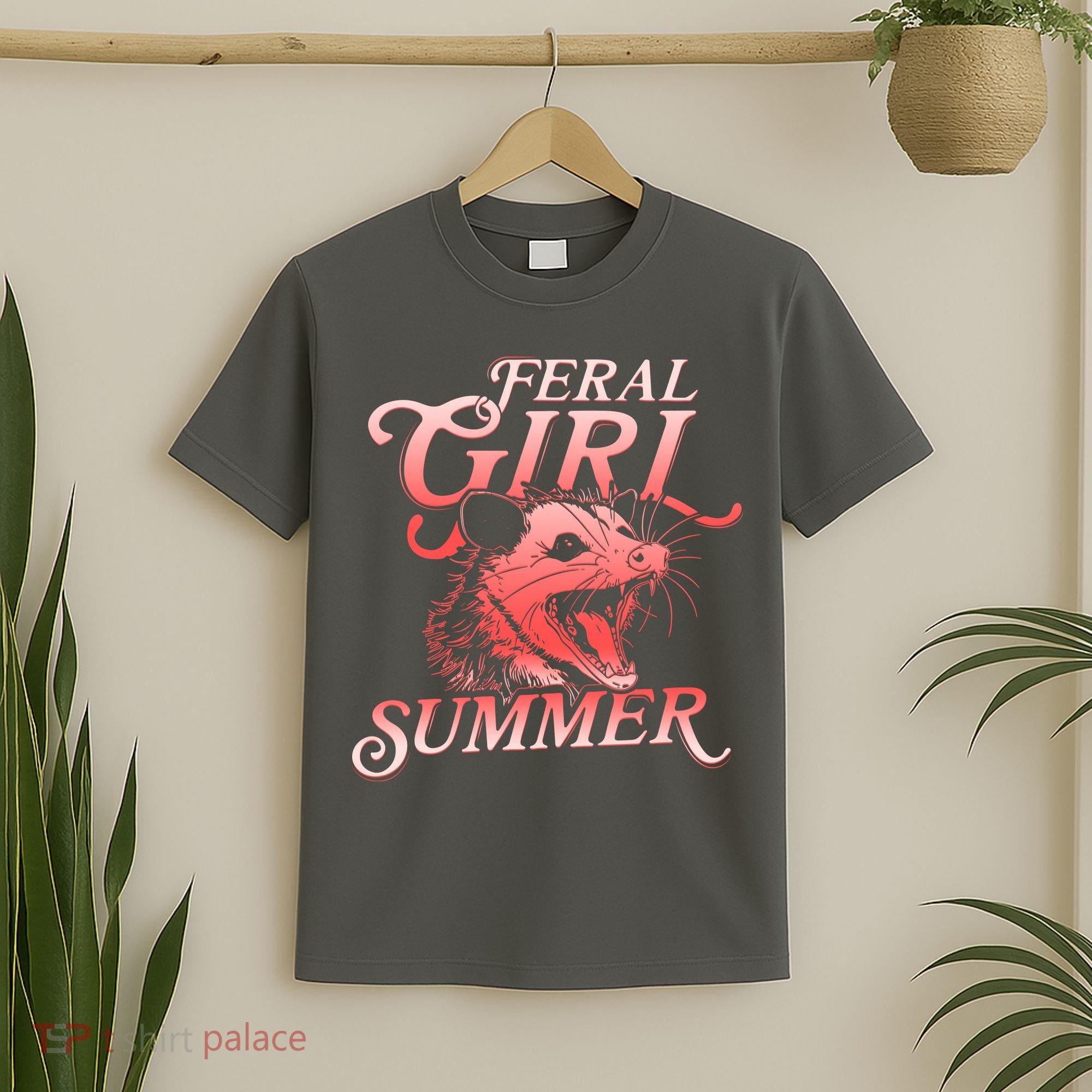 Funny Feral Girl Summer Opossum T-Shirt