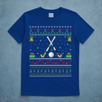 Funny Field Hockey Lover Xmas Ugly Field Hockey Christmas Gift T-Shirt thumb 5