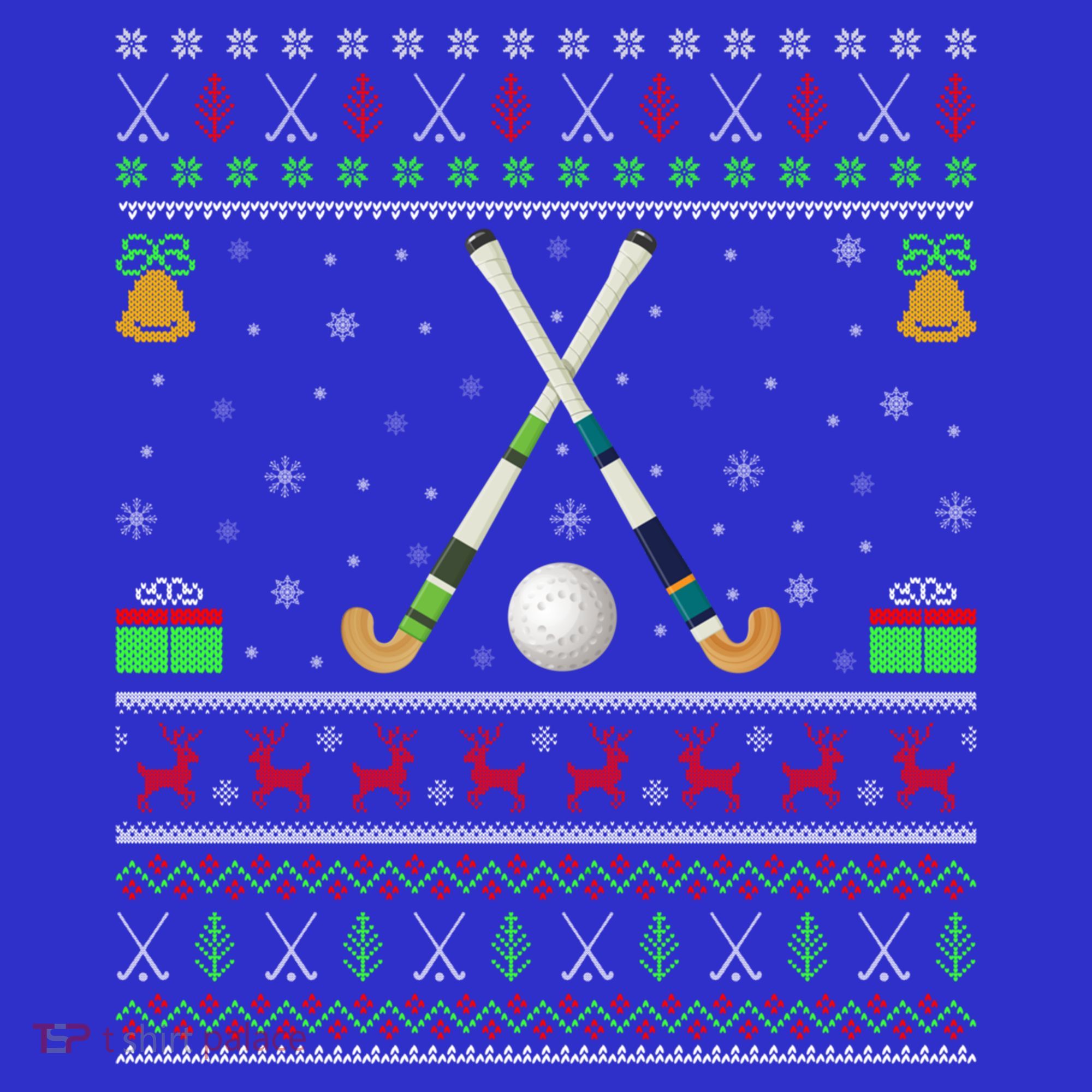Funny Field Hockey Lover Xmas Ugly Field Hockey Christmas Gift Women's Tank Top