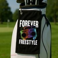Forever Freestyle Hip Hop Old School Boombox Meaningful Gift Golf Towel thumb 2