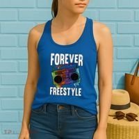 Forever Freestyle Hip Hop Old School Boombox Meaningful Gift Women's Tank Top thumb 2
