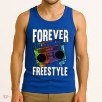 Forever Freestyle Hip Hop Old School Boombox Meaningful Gift Tank Top thumb 3