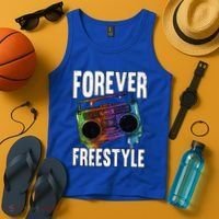 Forever Freestyle Hip Hop Old School Boombox Meaningful Gift Tank Top thumb 4