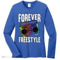 Forever Freestyle Hip Hop Old School Boombox Meaningful Gift Women's Long Sleeve Shirt thumb 0
