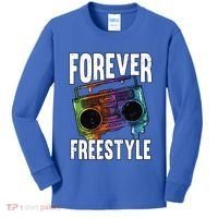 Forever Freestyle Hip Hop Old School Boombox Meaningful Gift Kids Long Sleeve Shirt thumb 0