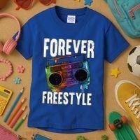 Forever Freestyle Hip Hop Old School Boombox Meaningful Gift Kids T-Shirt thumb 3