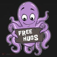 Funny Free Hugs Octopus Cuttlefish Hug Embrace Hugging Funny Gift Doggie Tank thumb 4