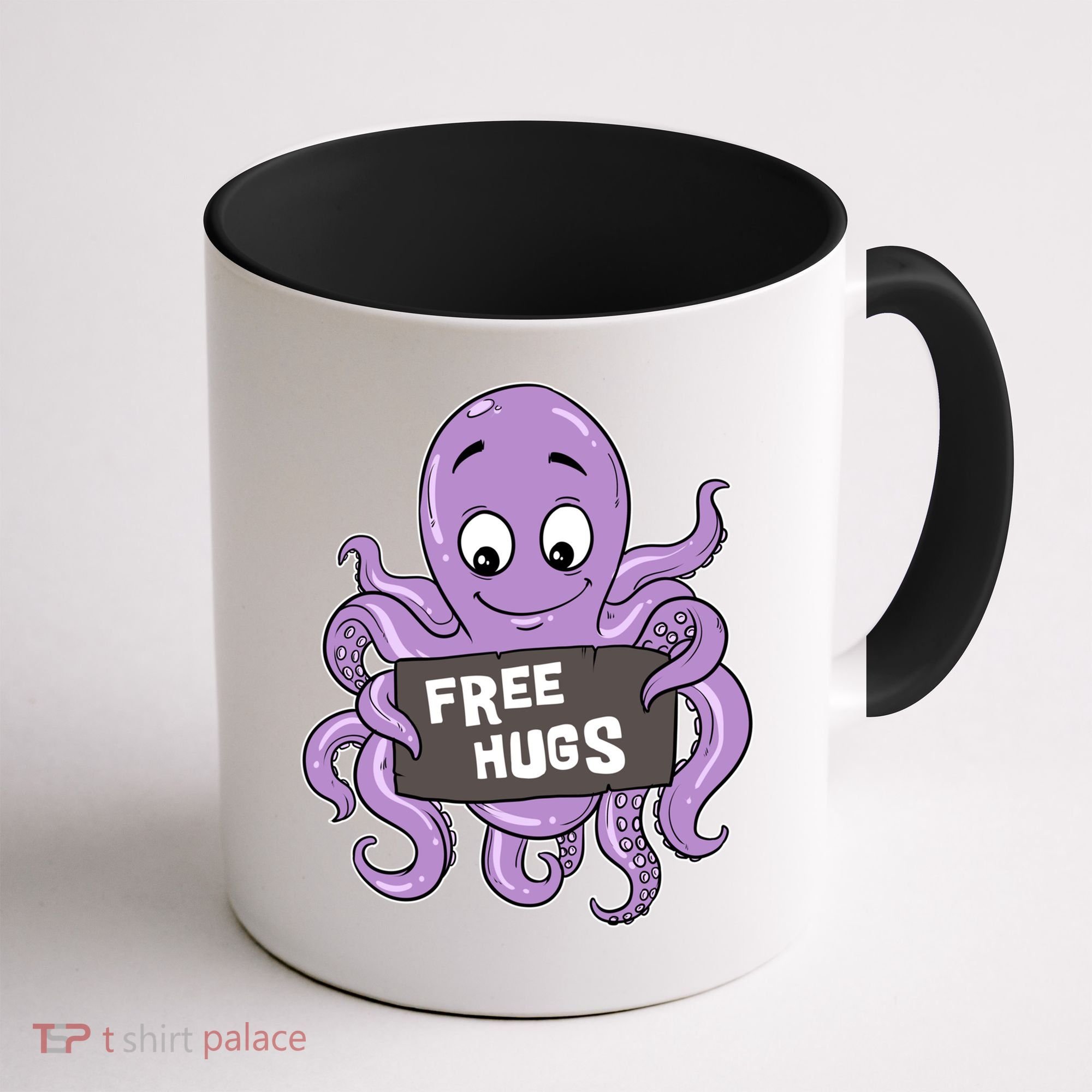 Funny Free Hugs Octopus Cuttlefish Hug Embrace Hugging Funny Gift Coffee Mug