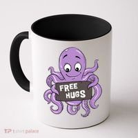 Funny Free Hugs Octopus Cuttlefish Hug Embrace Hugging Funny Gift Coffee Mug thumb 0