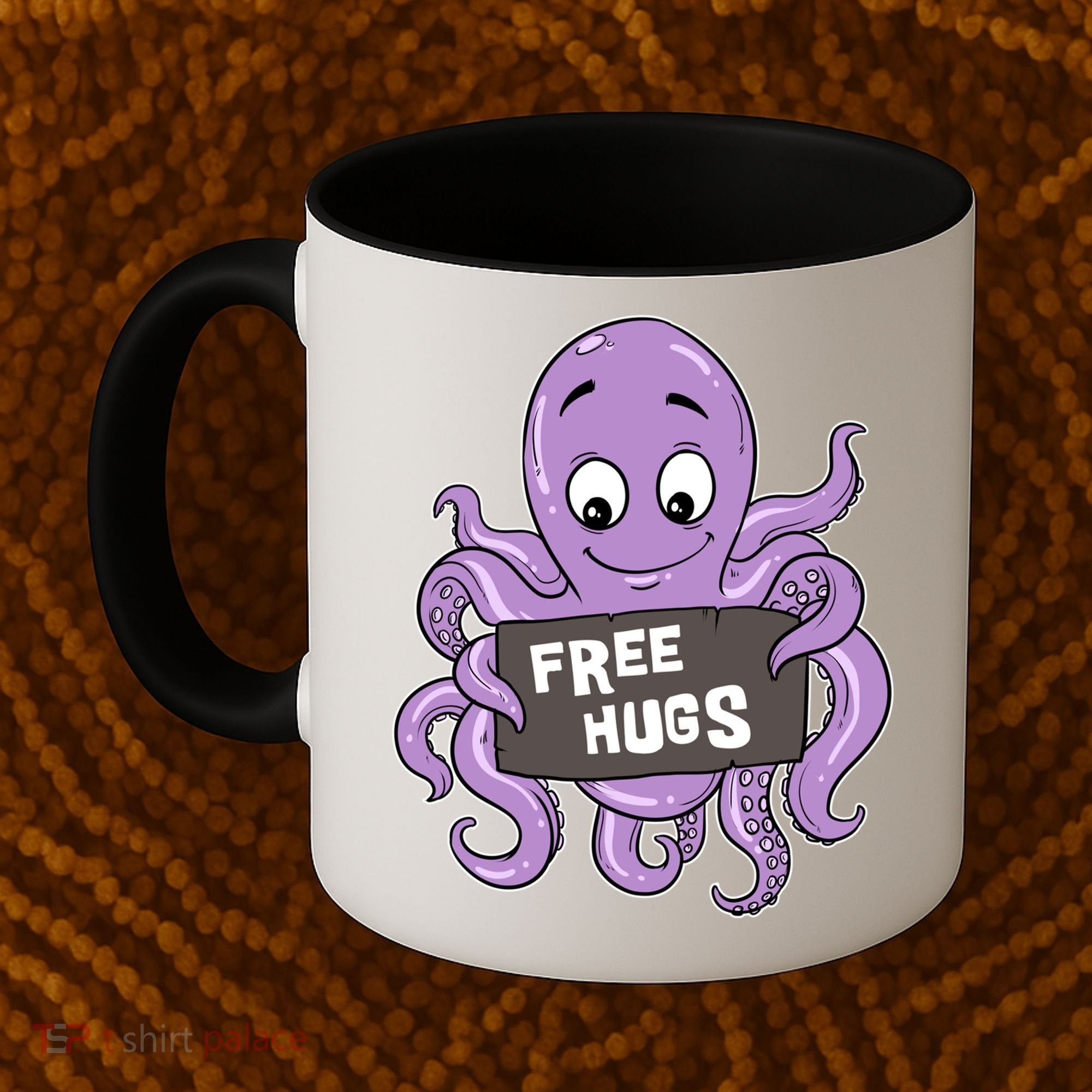 Funny Free Hugs Octopus Cuttlefish Hug Embrace Hugging Funny Gift Coffee Mug