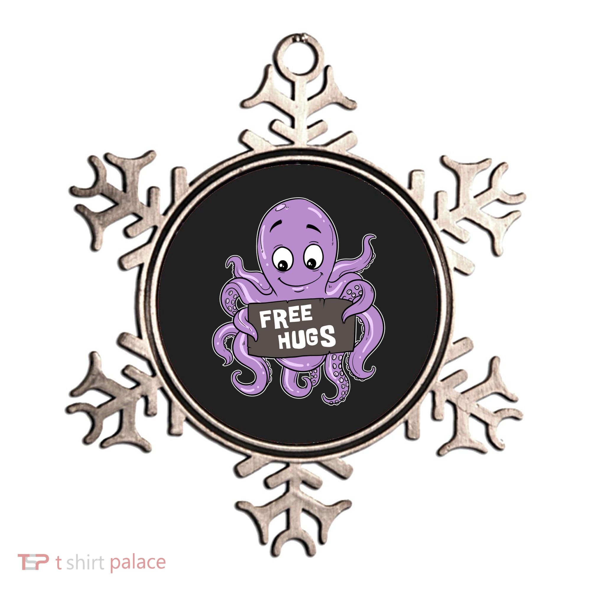 Funny Free Hugs Octopus Cuttlefish Hug Embrace Hugging Funny Gift Ornament