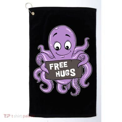 Funny Free Hugs Octopus Cuttlefish Hug Embrace Hugging Funny Gift Golf Towel