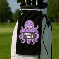 Funny Free Hugs Octopus Cuttlefish Hug Embrace Hugging Funny Gift Golf Towel thumb 2