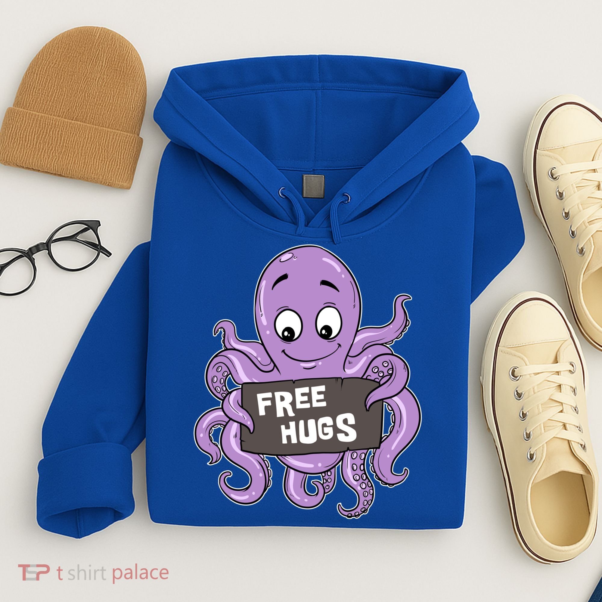 Funny Free Hugs Octopus Cuttlefish Hug Embrace Hugging Funny Gift Hoodie