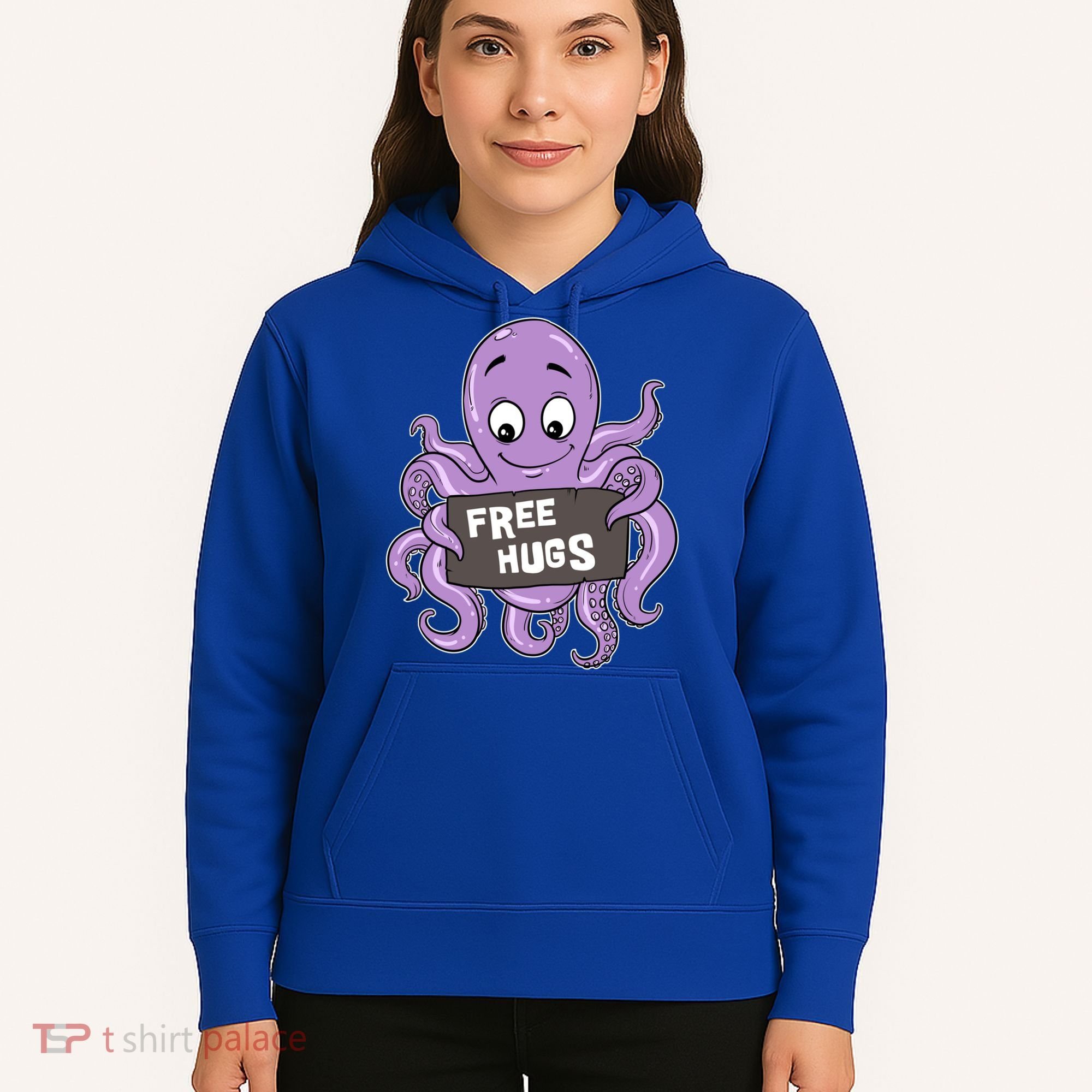Funny Free Hugs Octopus Cuttlefish Hug Embrace Hugging Funny Gift Hoodie