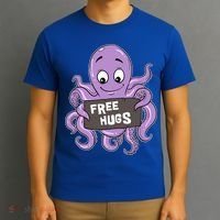 Funny Free Hugs Octopus Cuttlefish Hug Embrace Hugging Funny Gift T-Shirt thumb 3