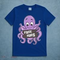 Funny Free Hugs Octopus Cuttlefish Hug Embrace Hugging Funny Gift T-Shirt thumb 5