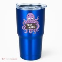 Funny Free Hugs Octopus Cuttlefish Hug Embrace Hugging Funny Gift Tumbler thumb 0