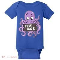 Funny Free Hugs Octopus Cuttlefish Hug Embrace Hugging Funny Gift Baby Bodysuit thumb 0