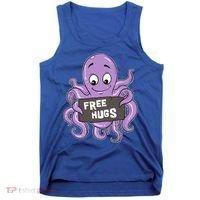 Funny Free Hugs Octopus Cuttlefish Hug Embrace Hugging Funny Gift Tank Top thumb 0