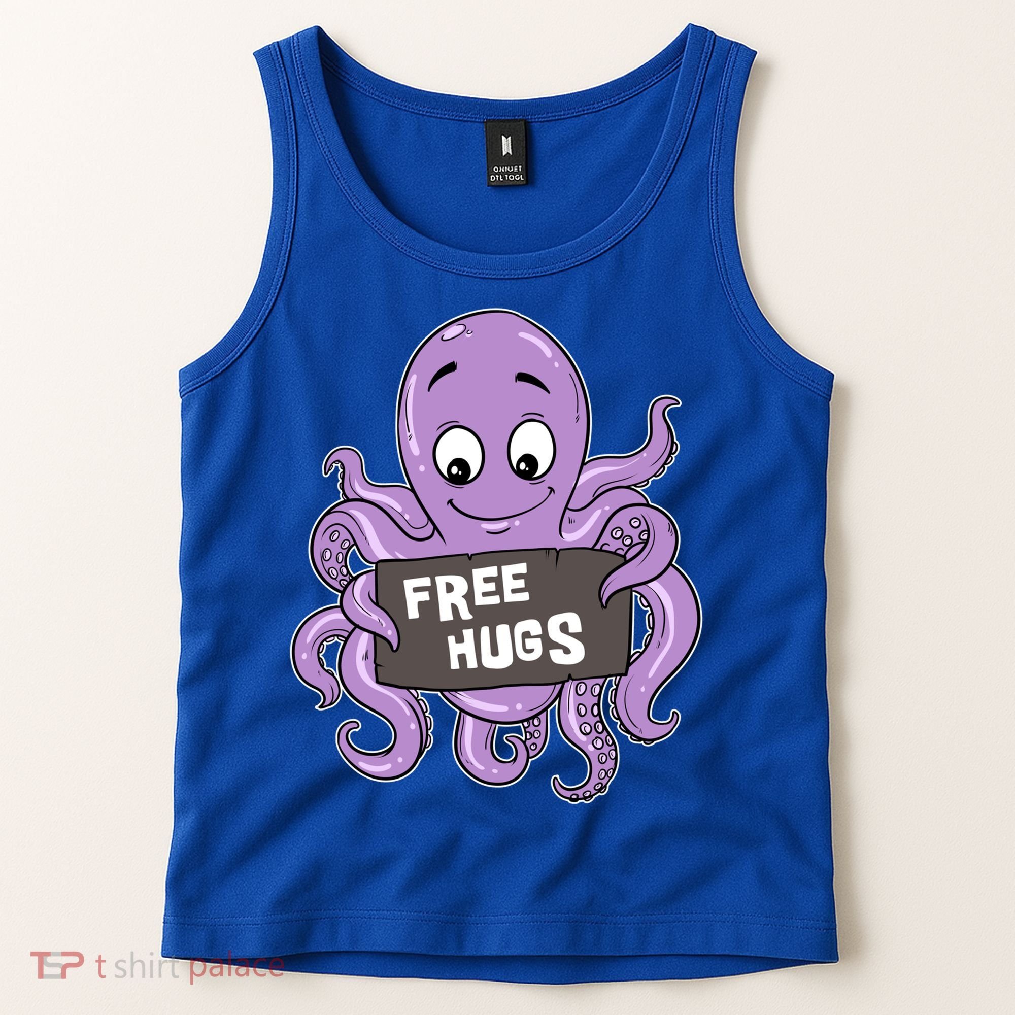 Funny Free Hugs Octopus Cuttlefish Hug Embrace Hugging Funny Gift Tank Top