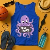 Funny Free Hugs Octopus Cuttlefish Hug Embrace Hugging Funny Gift Tank Top thumb 4