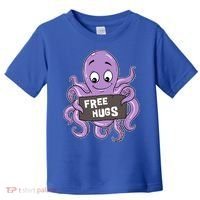 Funny Free Hugs Octopus Cuttlefish Hug Embrace Hugging Funny Gift Toddler T-Shirt thumb 0