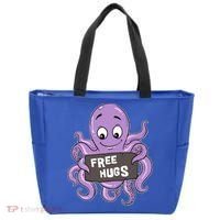 Funny Free Hugs Octopus Cuttlefish Hug Embrace Hugging Funny Gift Tote Bag thumb 0