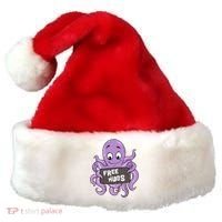 Funny Free Hugs Octopus Cuttlefish Hug Embrace Hugging Funny Gift Santa Hat thumb 0
