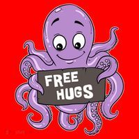 Funny Free Hugs Octopus Cuttlefish Hug Embrace Hugging Funny Gift Santa Hat thumb 1