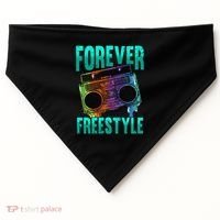 Forever Freestyle Hip Hop Old School Boombox USA-Made Doggie Bandana thumb 0