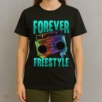 Forever Freestyle Hip Hop Old School Boombox T-Shirt thumb 4