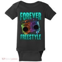 Forever Freestyle Hip Hop Old School Boombox Baby Bodysuit thumb 0