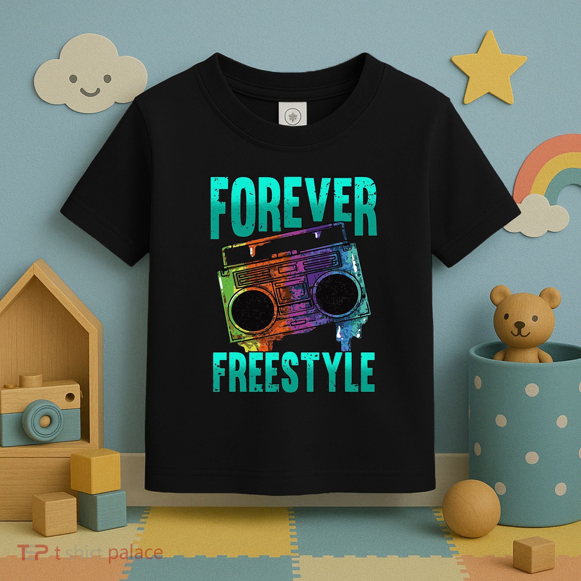 Forever Freestyle Hip Hop Old School Boombox Toddler T-Shirt