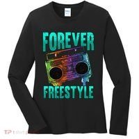 Forever Freestyle Hip Hop Old School Boombox Women's Long Sleeve Shirt thumb 0