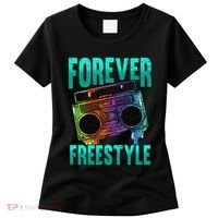 Forever Freestyle Hip Hop Old School Boombox Women's T-Shirt thumb 0