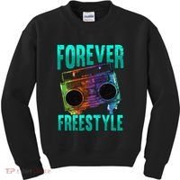 Forever Freestyle Hip Hop Old School Boombox Kids Sweatshirt thumb 0