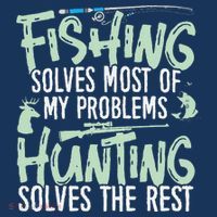 Funny Fishing & Hunting Fishing Solves My Problems Sweatshirt thumb 3