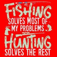 Funny Fishing & Hunting Fishing Solves My Problems Santa Hat thumb 1