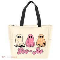 Funny Fall Halloween Ghost Boujee Boo Jee Spooky Season Cute Tote Bag thumb 0