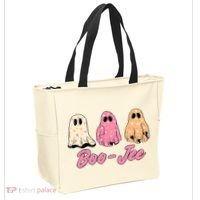 Funny Fall Halloween Ghost Boujee Boo Jee Spooky Season Cute Tote Bag thumb 2