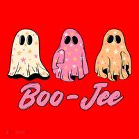 Funny Fall Halloween Ghost Boujee Boo Jee Spooky Season Cute Santa Hat thumb 1