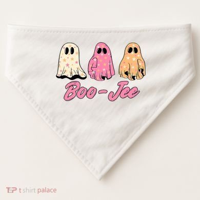 Funny Fall Halloween Ghost Boujee Boo Jee Spooky Season Cute USA-Made Doggie Bandana