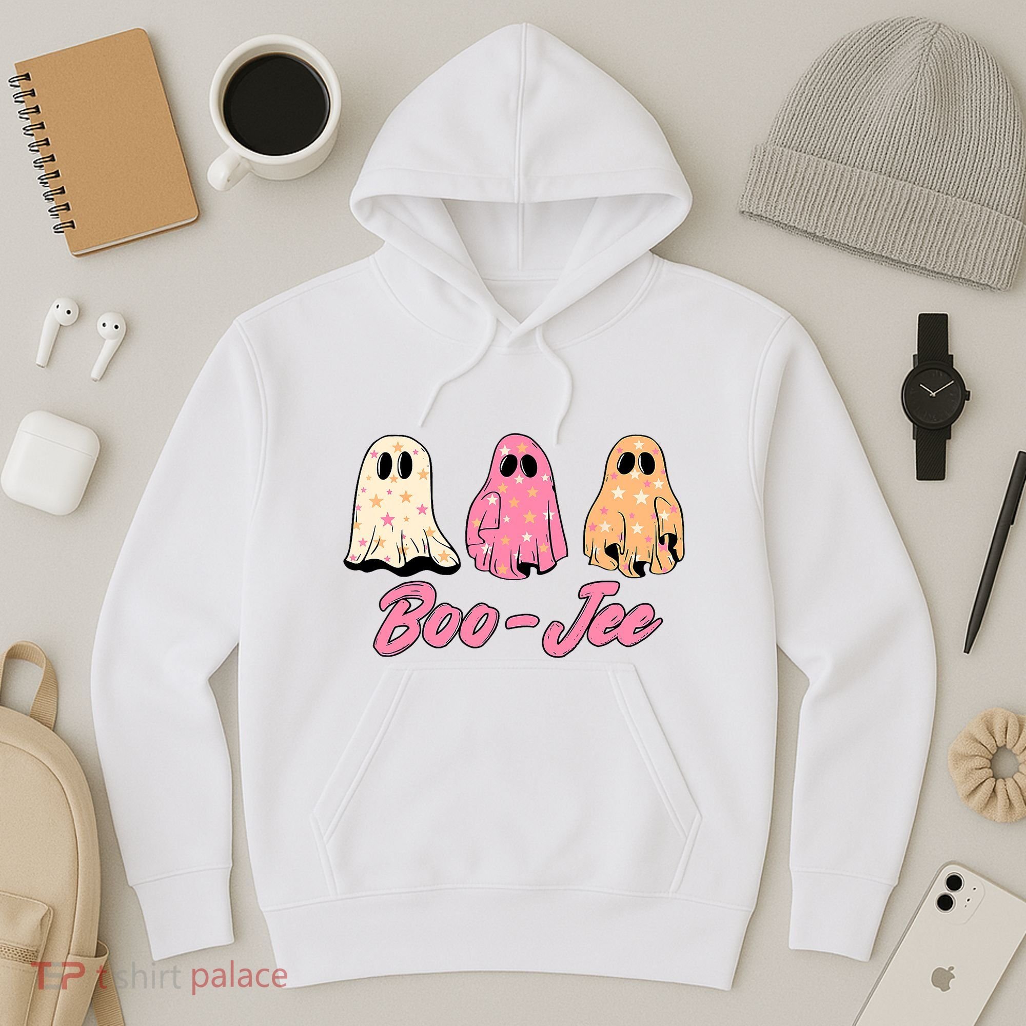 Funny Fall Halloween Ghost Boujee Boo Jee Spooky Season Cute Hoodie